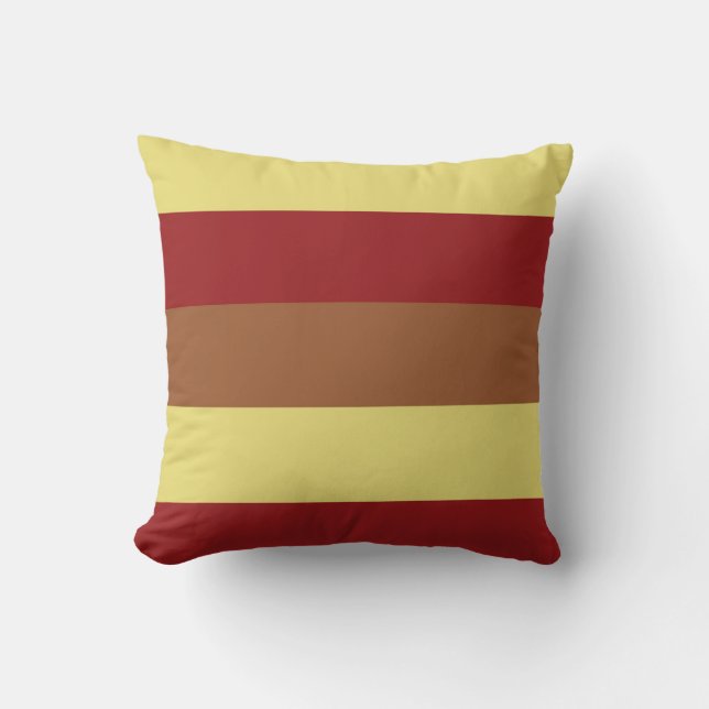  kleur rode bruin gele roestbandjes kussen (Voorkant)