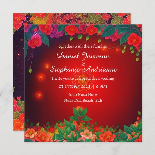 Kleur Rood symboliseert liefde passie gedurfde inz Kaart (Voorkant / Achterkant)