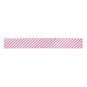 kleur roze en witte diagonale strepen grosgrain lint (Voorkant)