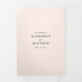  Kleur Roze Rand All-in-One Wedding Drieluik Uitnodiging (Cover)