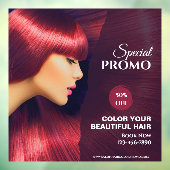 Kleur Sale Promo van Algemene Kapper Salon aanpass Raamsticker (Vel 3)