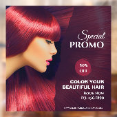 Kleur Sale Promo van Algemene Kapper Salon aanpass Raamsticker (Vel 2)