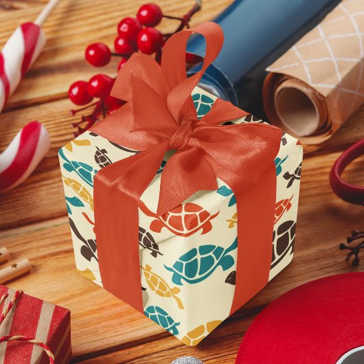  kleur schildpad Cartoon Cadeaupapier