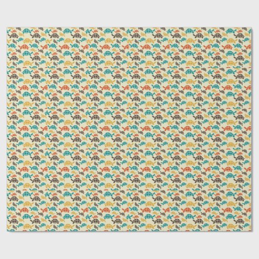  kleur schildpad Cartoon Cadeaupapier (Vlak)