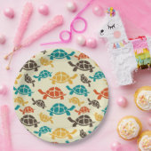  kleur schildpad Cartoon Papieren Bordje (Feest)
