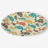  kleur schildpad Cartoon Papieren Bordje (Gekanteld)