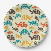  kleur schildpad Cartoon Papieren Bordje (Voorkant)