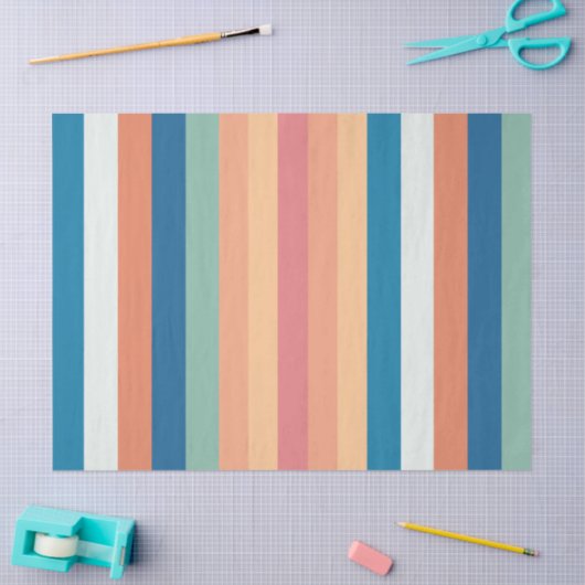 Kleur Shade Stripes Verjaardag Tissuepapier (Craft)