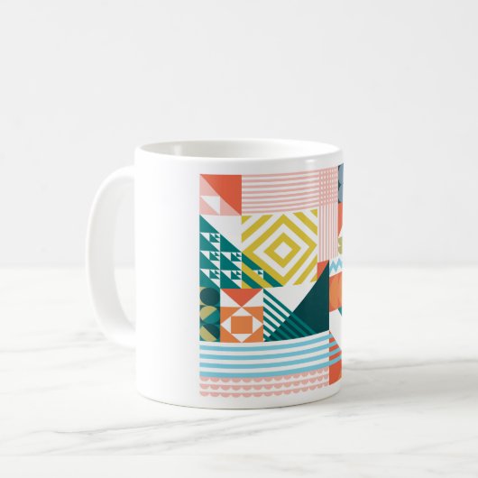 Kleur Shapely Pattern Koffiemok (Voorkant links)