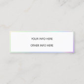 Kleur Shift Holographic Mini Visitekaartje (Achterkant)