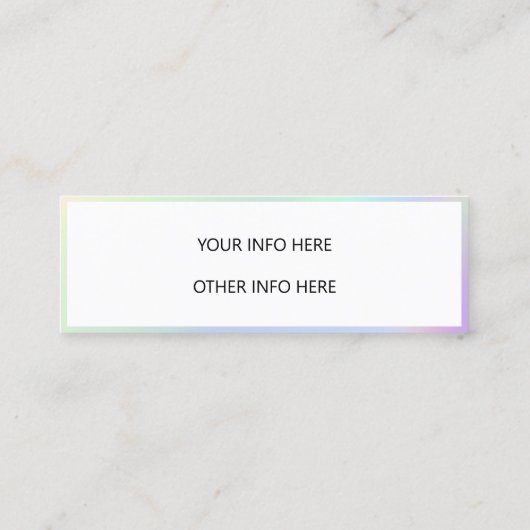 Kleur Shift Holographic Mini Visitekaartje (Achterkant)