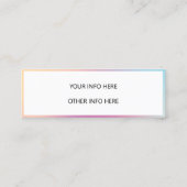 Kleur Shift Holographic Mini Visitekaartje (Achterkant)