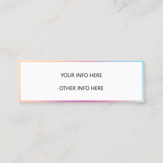 Kleur Shift Holographic Mini Visitekaartje (Achterkant)