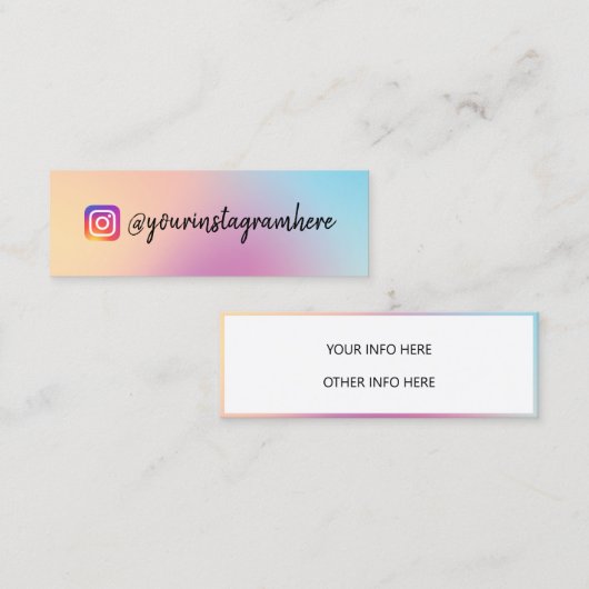 Kleur Shift Holographic Mini Visitekaartje (Voorkant / Achterkant)