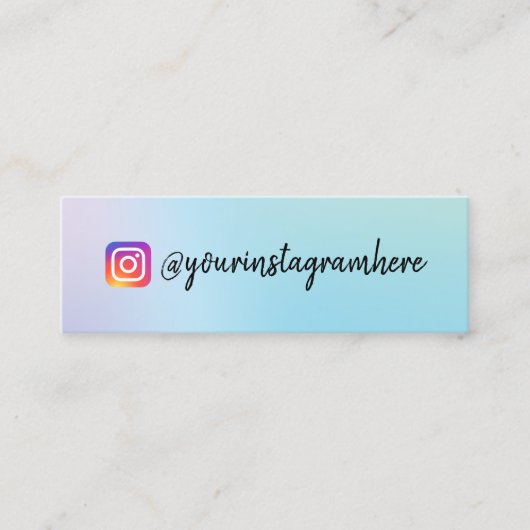 Kleur Shift Holographic Mini Visitekaartje (Voorkant)