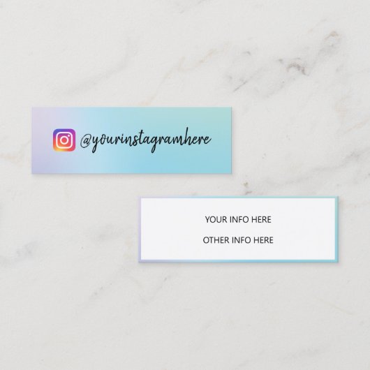 Kleur Shift Holographic Mini Visitekaartje (Voorkant / Achterkant)