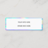 Kleur Shift Holographic Mini Visitekaartje (Achterkant)