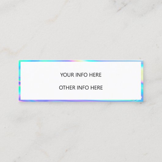 Kleur Shift Holographic Mini Visitekaartje (Achterkant)
