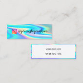 Kleur Shift Holographic Mini Visitekaartje (Voorkant / Achterkant)