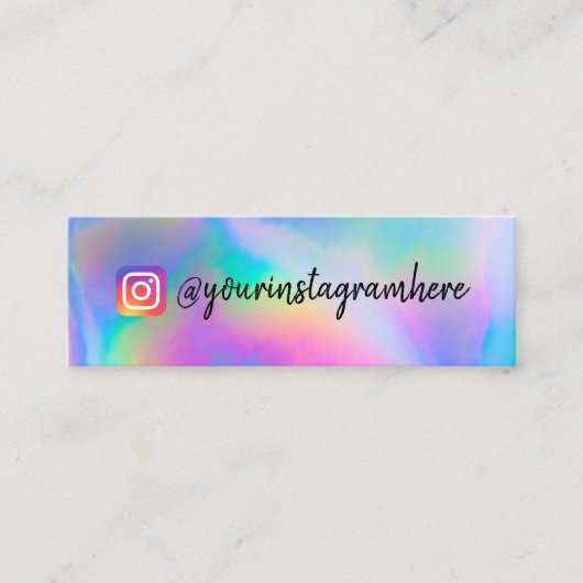 Kleur Shift Holographic Mini Visitekaartje (Voorkant)