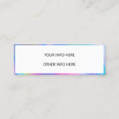 Kleur Shift Holographic Mini Visitekaartje (Achterkant)