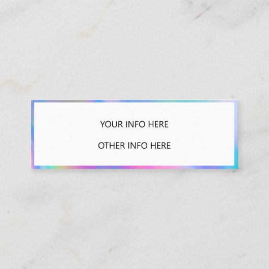 Kleur Shift Holographic Mini Visitekaartje (Achterkant)