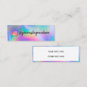 Kleur Shift Holographic Mini Visitekaartje (Voorkant / Achterkant)