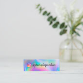 Kleur Shift Holographic Mini Visitekaartje (Staand voorkant)