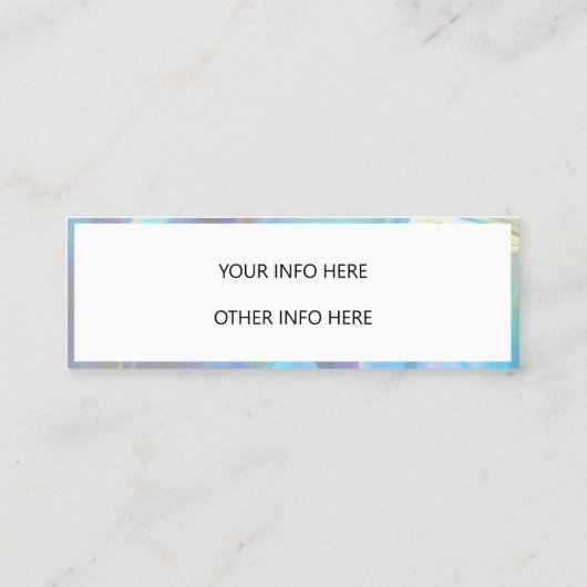 Kleur Shift Holographic Mini Visitekaartje (Achterkant)