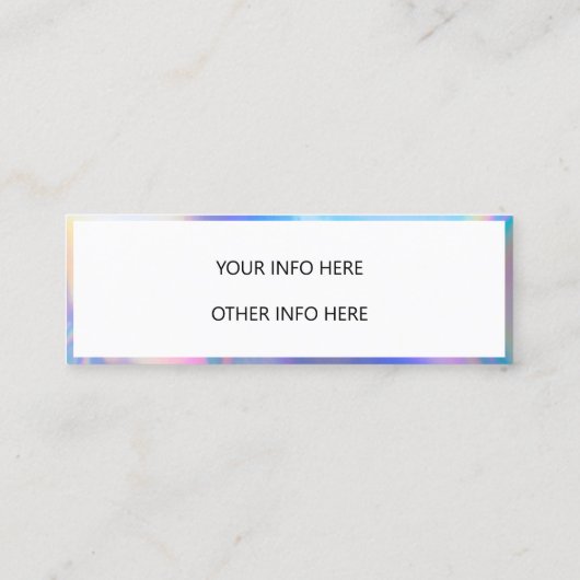 Kleur Shift Holographic Mini Visitekaartje (Achterkant)