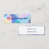 Kleur Shift Holographic Mini Visitekaartje (Voorkant / Achterkant)