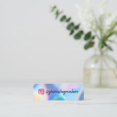 Kleur Shift Holographic Mini Visitekaartje (Staand voorkant)