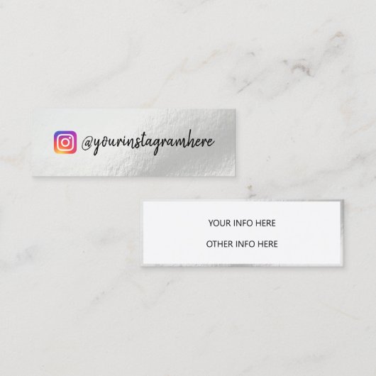 Kleur Shift Holographic Mini Visitekaartje (Voorkant / Achterkant)