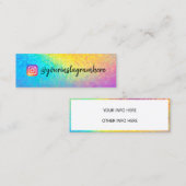 Kleur Shift Holographic Mini Visitekaartje (Voorkant / Achterkant)