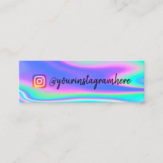 Kleur Shift Holographic Mini Visitekaartje (Voorkant)