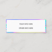 Kleur Shift Holographic Mini Visitekaartje (Achterkant)