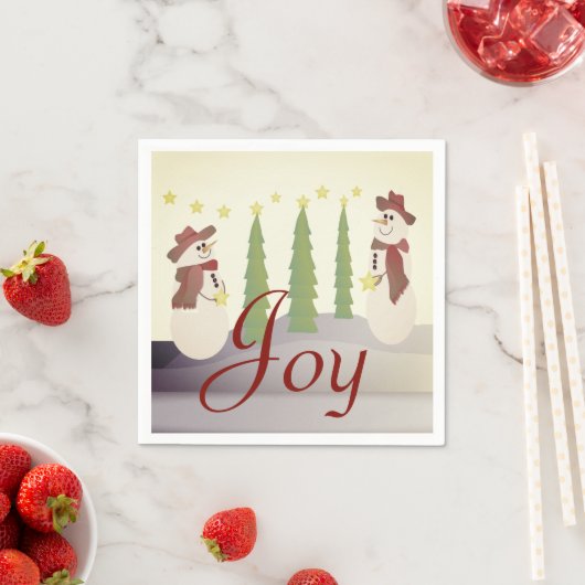  kleur Sneeuwman Servet (Insitu)