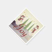 kleur Sneeuwman Servet (Hoek)