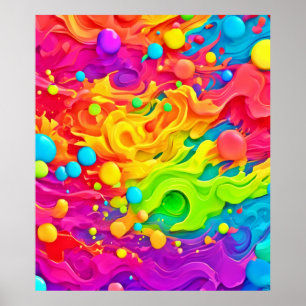 Kleur Spetter Achtergrond Poster