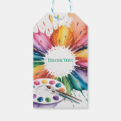 Kleur Spetter Kunst Verjaardagsfeest Cadeaulabel (Achterkant)