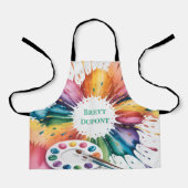 Kleur Spetter Kunst Verjaardagsfeest Schort (Voorkant)