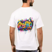 Kleur Spetterende Abstracte Kunst Cadeau T-shirt | (Achterkant)