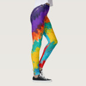 Kleur Spetterende Regenboog Verf Mode Leggings (Rechts)