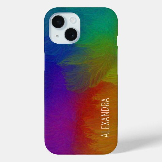 Kleur Splash Aangepaste naam Case-Mate iPhone Case (Achterkant)