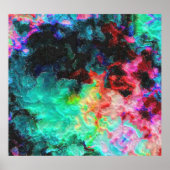 Kleur Splash: Abstracte Waterverf Kunst Poster (Voorkant)