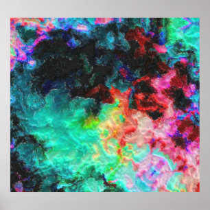 Kleur Splash: Abstracte Waterverf Kunst Poster