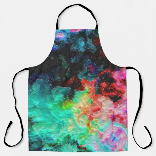 Kleur Splash: Abstracte Waterverf Kunst Schort (Voorkant)