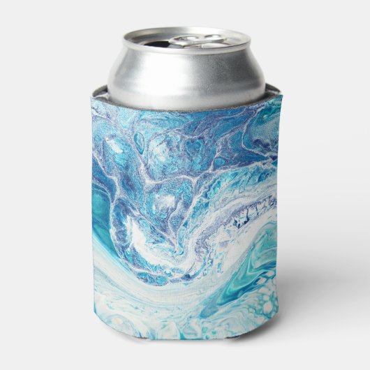 Kleur splash: Acryl Abstracte achtergrond Blikjeskoeler (Blikje Voorkant)