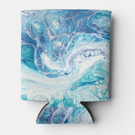 Kleur splash: Acryl Abstracte achtergrond Blikjeskoeler (Voorkant)