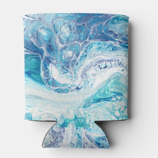 Kleur splash: Acryl Abstracte achtergrond Blikjeskoeler (Achterkant)